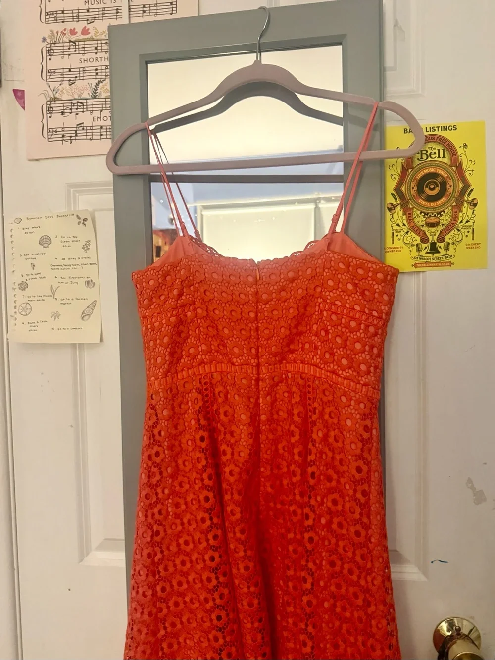 Orange Lace J Crew Dress